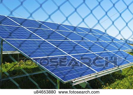 Stock Image - Solar farm.. Fotosearch