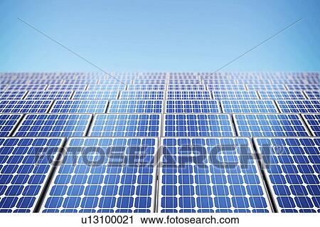 Stock Image - Solar panels, illustration.. Fotosearch