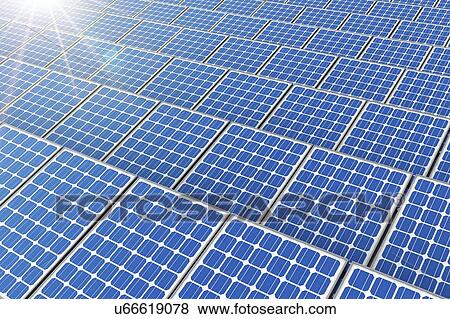 Stock Photo - Solar panels, illustration.. Fotosearch