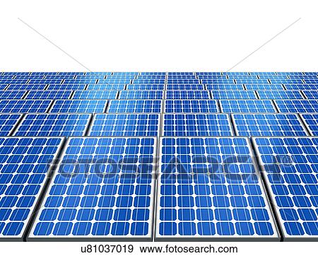 Stock Photo - Solar panels, illustration.. Fotosearch