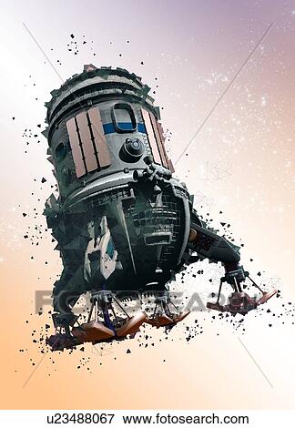 Space craft, illustration. View Large Photo Image Stock Photo - Space craft, illustration.. Fotosearch