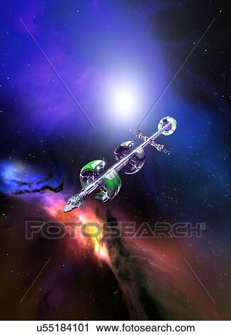 Stock Image - Spacecraft, illustration.. Fotosearch
