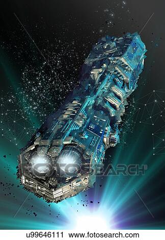 Stock Image - Spacecraft, illustration.. Fotosearch