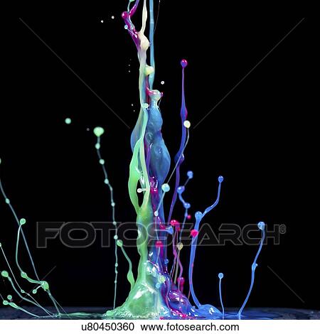 Stock Image - Splashing paint.. Fotosearch