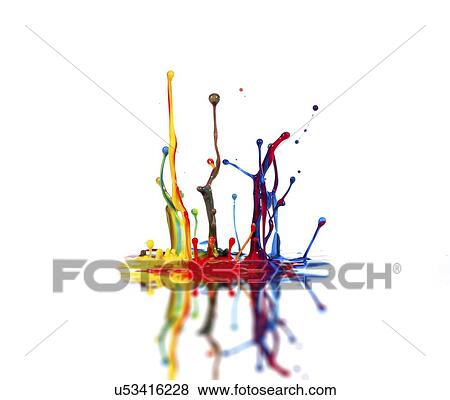 Stock Photo - Splashing paint.. Fotosearch