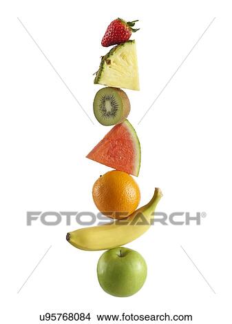 Picture - Stack of fresh fruit.. Fotosearch