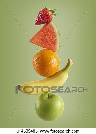 Stack of fresh fruit. View Large Photo Image Stock Photography - Stack of fresh fruit.. Fotosearch