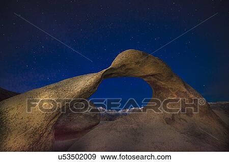 Stock Photo - Starry Sky at Mobius Arch, Alabama Hills, Lone Pine California. Fotosearch
