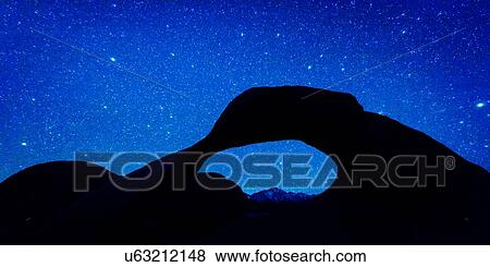 Starry Sky at Mobius Arch, Alabama Hills, Lone Pine California View Large Photo Image Stock Photo - Starry Sky at Mobius Arch, Alabama Hills, Lone Pine California. Fotosearch