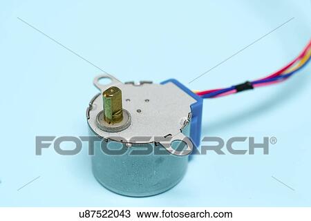 Stock Image - Stepper motor with gearbox.. Fotosearch