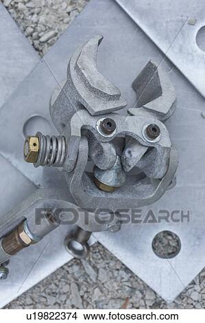 Structural mounting plate with self centering attachment. View Large Photo Image Picture - Structural mounting plate with self centering attachment.. Fotosearch