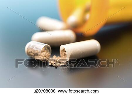 Stock Photo - Supplement capsules.. Fotosearch