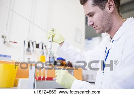 Technician pipetting samples into cartridges for solid phase extraction (SPE). SPE is used to separate biological compounds from a mixture for further analysis. View Large Photo Image Stock Photo - Technician pipetting samples into cartridges for solid phase extraction (SPE). SPE is used to separate biological compounds from a mixture for further analysis.. Fotosearch
