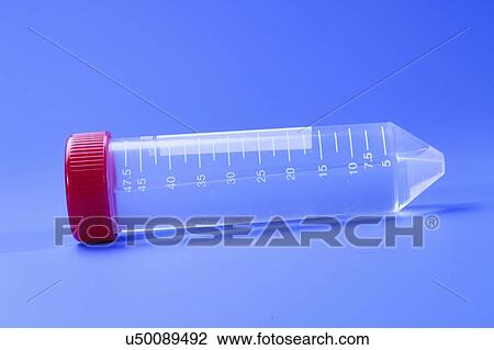 Stock Image - Test tube for biological samples.. Fotosearch