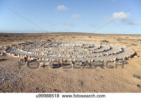 Stock Photo - The 'Labyrinth of Healing', Papendorp, Western Cape, South Africa.. Fotosearch