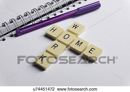 Tiles with letters spelling the words home and work. View Large Photo Image Stock Image - Tiles with letters spelling the words home and work.. Fotosearch