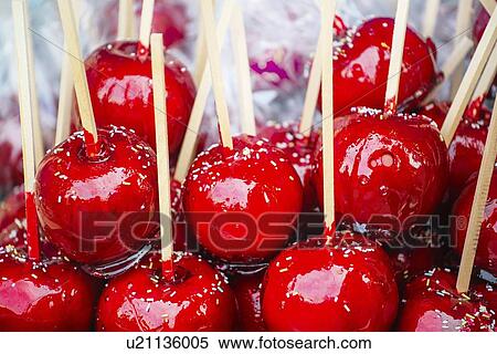 Toffee apples. View Large Photo Image Stock Photography - Toffee apples.. Fotosearch