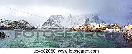 Traditional Norwegian fisherman's houses. Photographed on the island of Hamnoy, part of the Lofoten archipelago, Norway, in winter. View Large Photo Image Stock Image - Traditional Norwegian fisherman's houses. Photographed on the island of Hamnoy, part of the Lofoten archipelago, Norway, in winter.. Fotosearch
