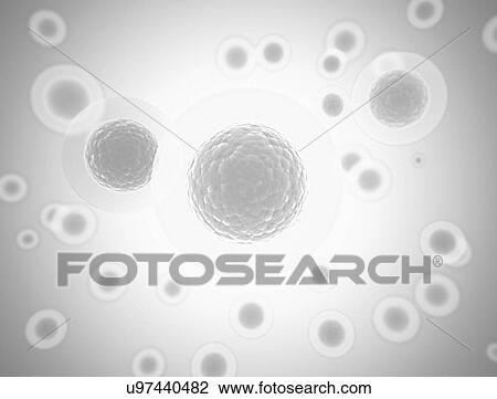 Stock Image - Transparent cells, computer illustration.. Fotosearch