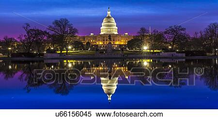 U. S. Capitol Building & Reflecting Pool, Sunrise, Washington, D. C., USA View Large Photo Image Stock Photography - U. S. Capitol Building & Reflecting Pool, Sunrise, Washington, D. C., USA. Fotosearch