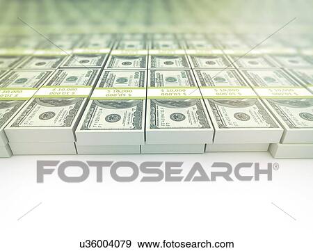 Stock Photo - US dollar banknotes, illustration.. Fotosearch
