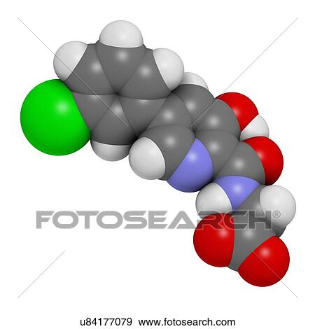 Vadadustat drug molecule. 3D rendering. Atoms are represented as spheres with conventional colour-coding: hydrogen (white), carbon (grey), nitrogen (blue), oxygen (red), chlorine (green). View Large Photo Image Stock Photo - Vadadustat drug molecule. 3D rendering. Atoms are represented as spheres with conventional colour-coding: hydrogen (white), carbon (grey), nitrogen (blue), oxygen (red), chlorine (green).. Fotosearch