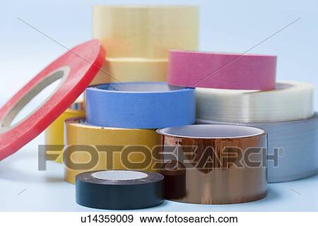 Variety of tapes. View Large Photo Image Stock Photo - Variety of tapes.. Fotosearch