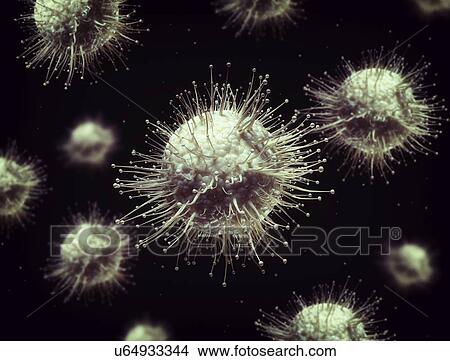 Virus particles, illustration. View Large Photo Image Picture - Virus particles, illustration.. Fotosearch