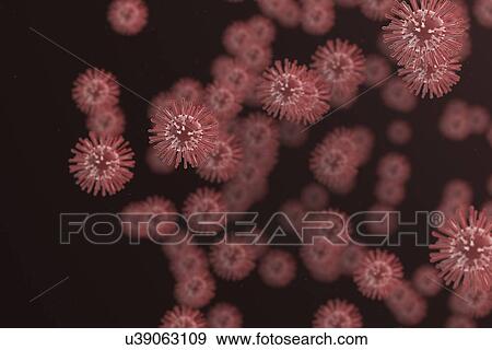 Virus particles, illustration. View Large Photo Image Stock Photo - Virus particles, illustration.. Fotosearch
