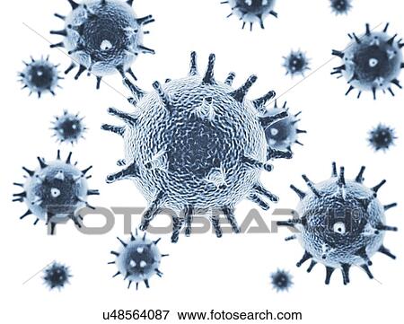 Stock Photo - Virus particles, illustration.. Fotosearch