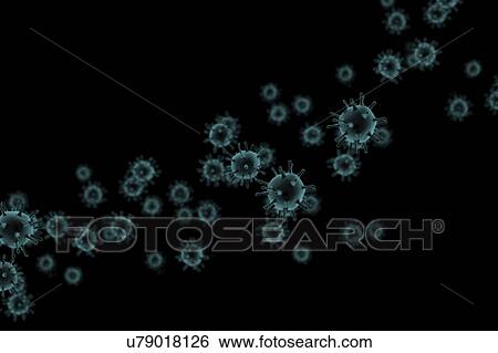 Virus particles, illustration. View Large Photo Image Stock Photograph - Virus particles, illustration.. Fotosearch