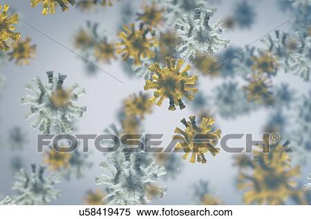 Stock Photography - Virus particles, illustration.. Fotosearch