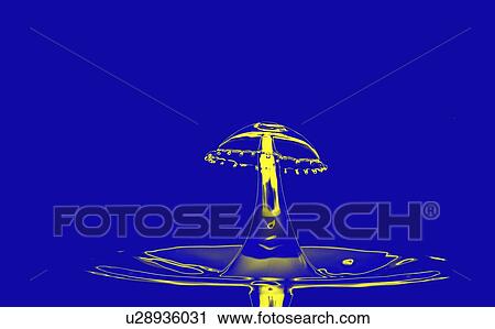 Stock Image - Water drop impact.. Fotosearch
