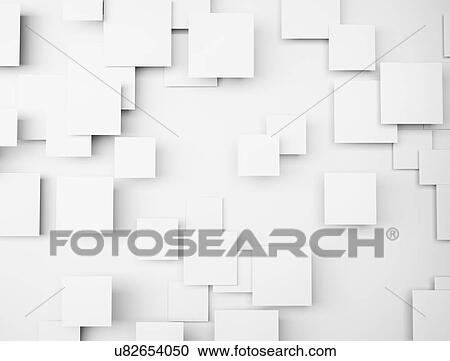 Stock Image - White cubes, computer illustration.. Fotosearch