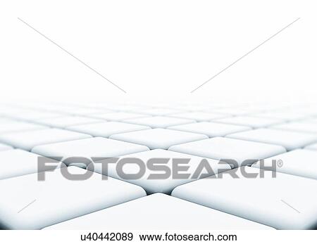 Stock Photo - White cubes, computer illustration.. Fotosearch