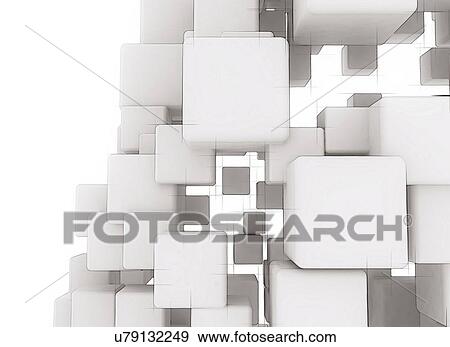 White cubes, computer illustration. View Large Photo Image Stock Photo - White cubes, computer illustration.. Fotosearch