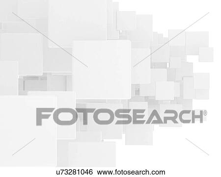 Stock Photograph - White cubes, computer illustration.. Fotosearch