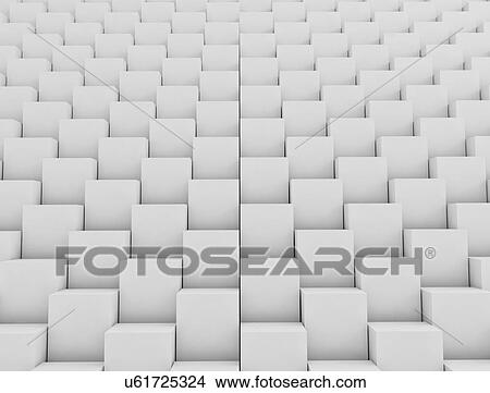 White cubes, illustration. View Large Photo Image Picture - White cubes, illustration.. Fotosearch