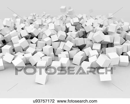 White cubes, illustration. View Large Photo Image Stock Image - White cubes, illustration.. Fotosearch