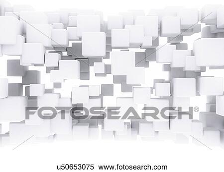 White cubes, illustration. View Large Photo Image Stock Photography - White cubes, illustration.. Fotosearch