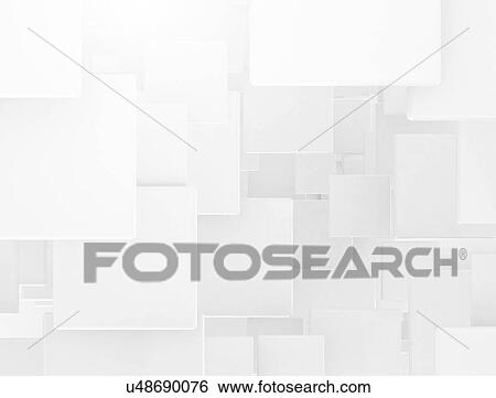 Stock Photograph - White squares, computer illustration.. Fotosearch