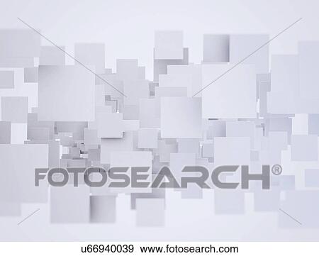 Stock Photo - White squares, illustration.. Fotosearch