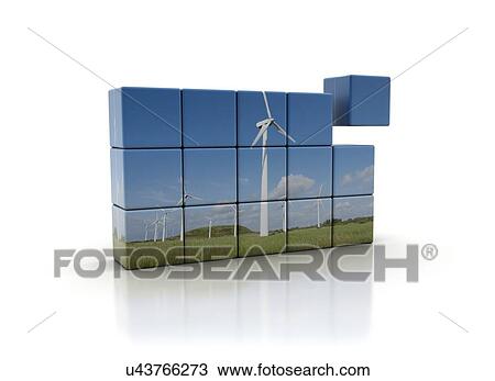 Wind energy, illustration. View Large Photo Image Stock Image - Wind energy, illustration.. Fotosearch