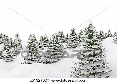Winter landscape of trees covered in snow. View Large Photo Image Stock Photo - Winter landscape of trees covered in snow.. Fotosearch