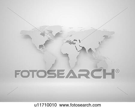 Stock Image - World map, illustration.. Fotosearch
