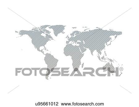 Stock Image - World map, illustration.. Fotosearch