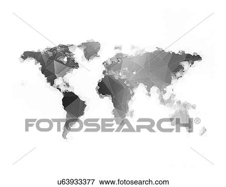 Stock Photo - World map, illustration.. Fotosearch