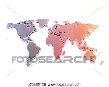 Stock Photograph - World map, illustration.. Fotosearch