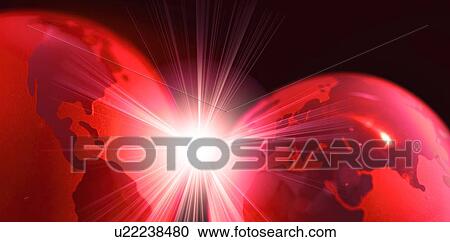 Abstract composition with red globe and lens flare View Large Photo Image Stock Image - Abstract composition with red globe and lens flare. Fotosearch