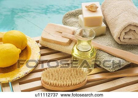 Stock Photo - Accessories for spa treatment. Fotosearch
